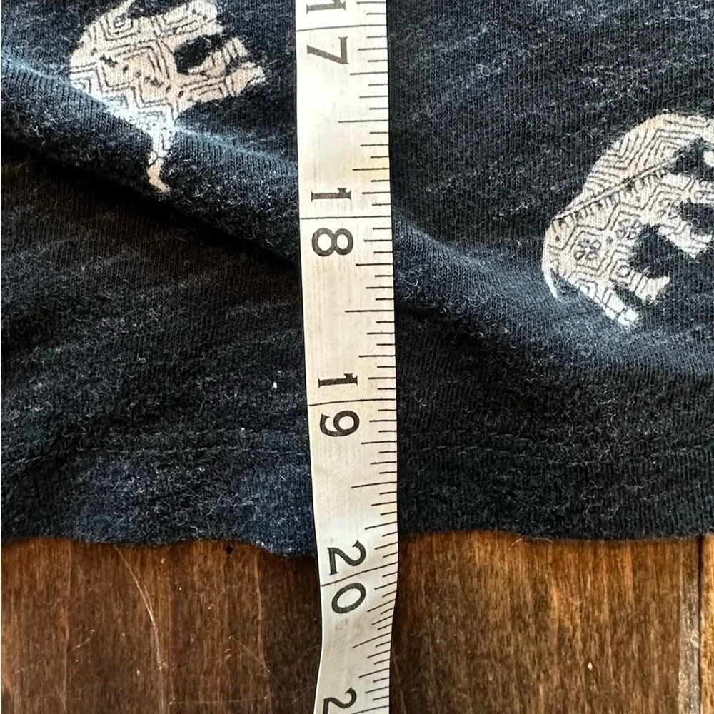 Mudd Charcoal Tee with Elephant Pattern